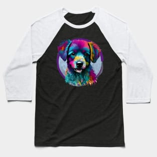 Colourful Bichon Frise Baseball T-Shirt